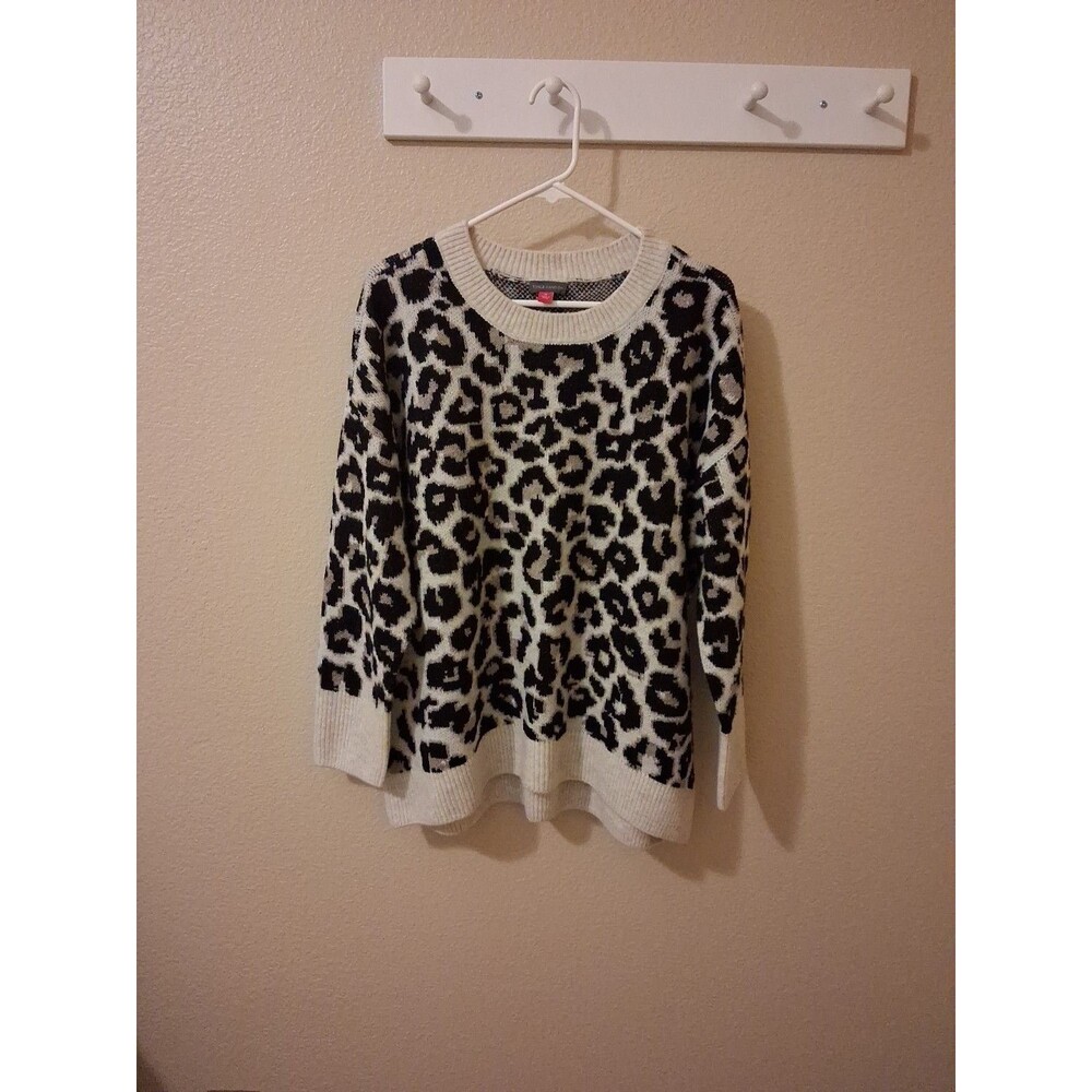 Vince Camuto Sweater Leopard Print Womens Size 1X Super Soft Animal